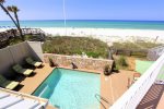 Gorgeous pool and beach right out the back door.